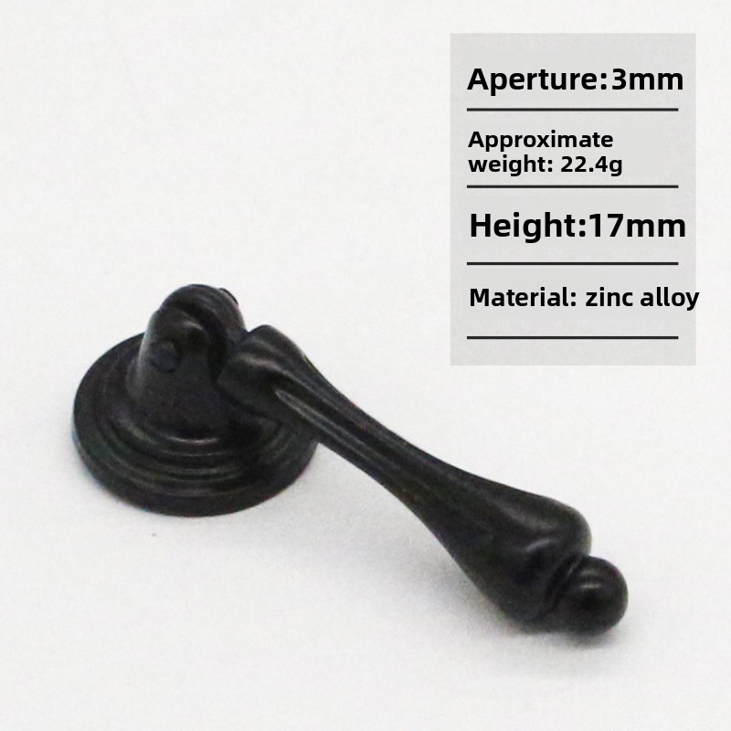 Furniture Hardware Drop Pulls - Matte Black Zinc Alloy Pendant Pull