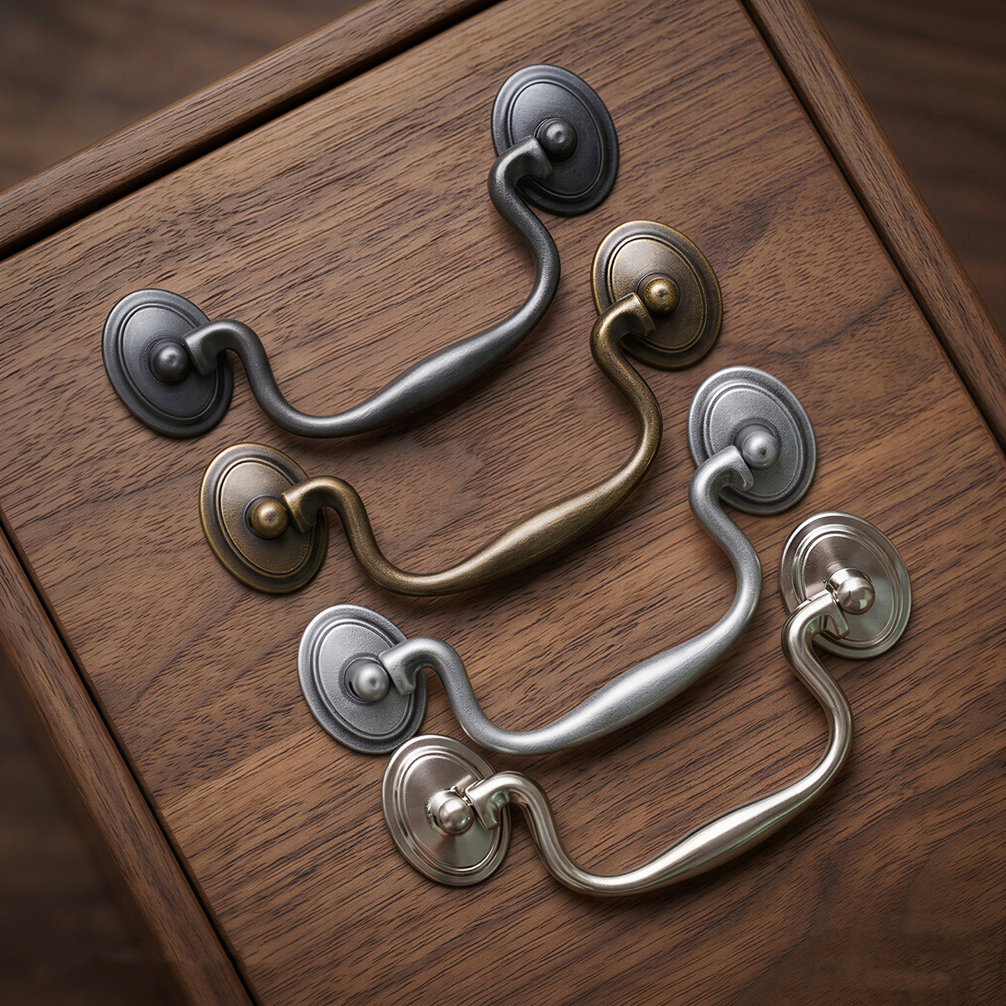 Furniture Hardware Drop Pulls - 2Pcs Classic Vintage Drawer Ring Pull,