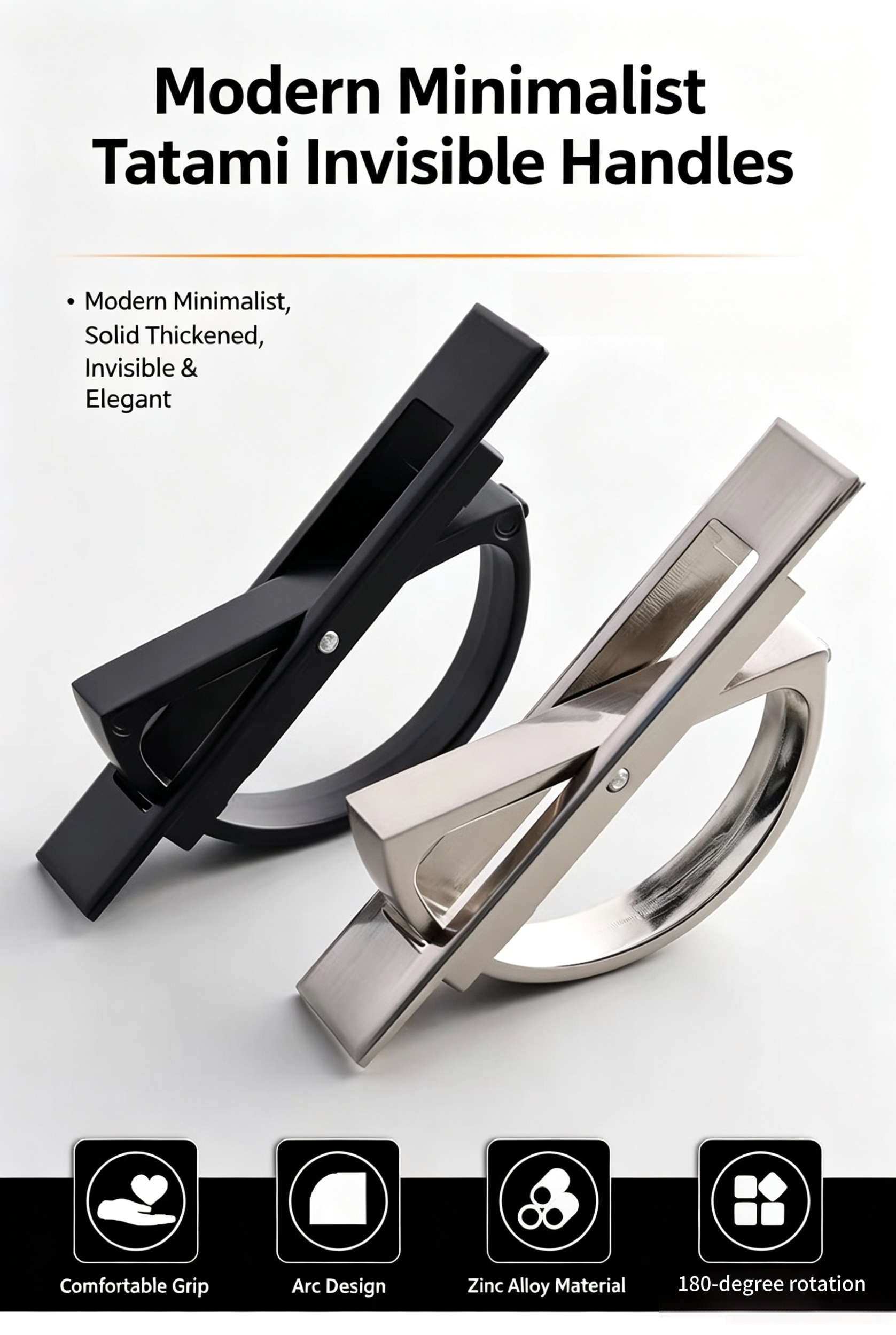 Furniture Rotating Hardware - 180° Rotating Concealed Concealed Stainless Steel