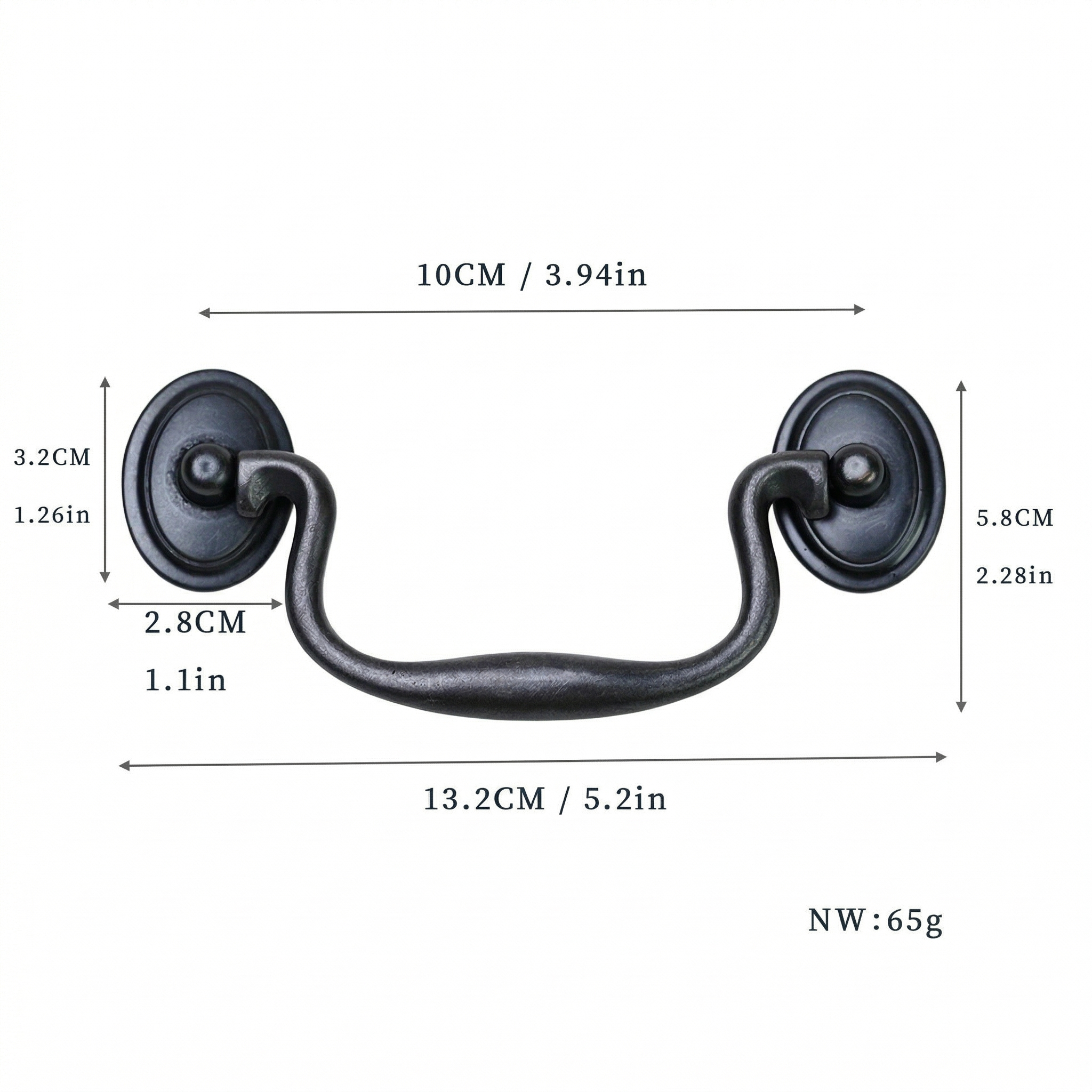 2Pcs Classic Vintage Drawer Ri - Furniture Hardware Drop Pulls recensie en prijs