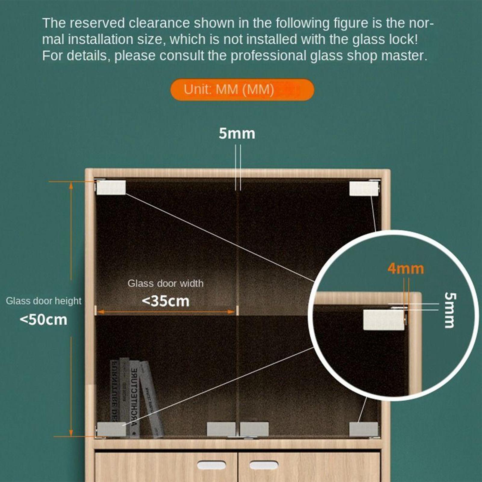 2pcs Non-Perforated Glass Door - Furniture Rotating Hardware recensie en prijs