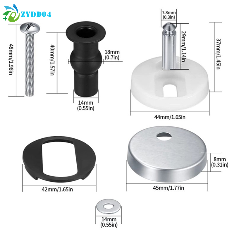 ●2Pcs Toilet Seat Hinges Top F - Furniture Hardware Fixing Screws recensie en prijs