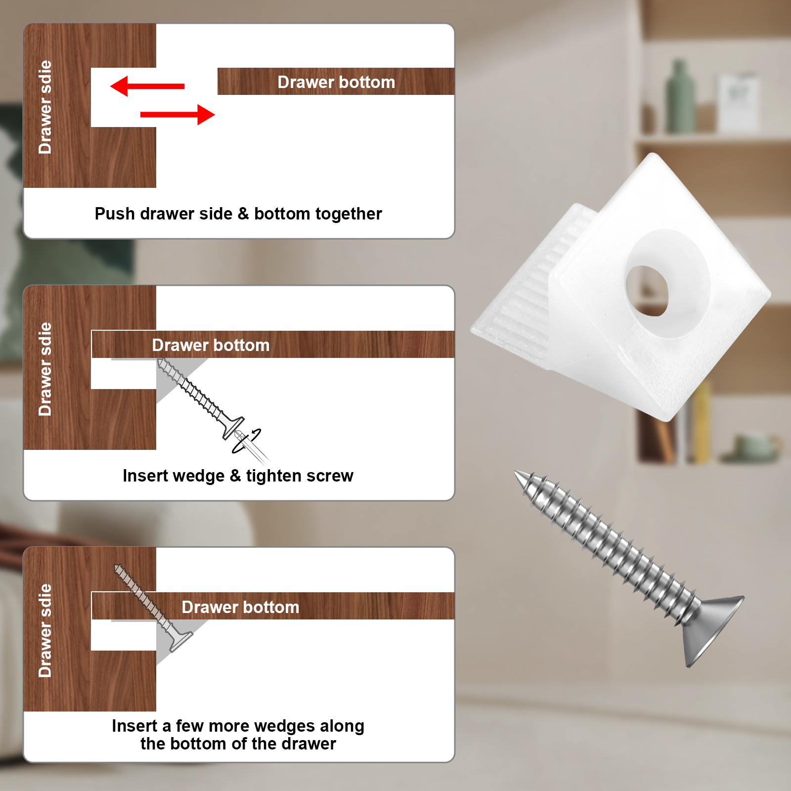 60set Repair Fixing Drawer Che - Furniture Hardware Fixing Screws recensie en prijs